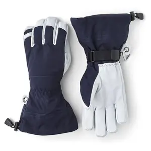 Gants de ski de course de neige en cuir personnalisés imperméables et coupe-vent chauds pour adultes et enfants