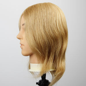 หัวหุ่นฝึกย้อมสีผมจริงสำหรับผู้ชายพร้อมผมสีบลอนด์ - Product Image 2