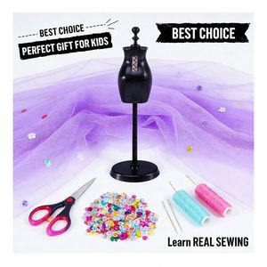 Kit de couture éducatif pour enfants, jouet en plastique, modèle de rangement, pour débutants, portable, idéal pour anniversaire, Saint-Valentin, Halloween, avec garnitures - Product Image 4