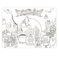 Water Doodle Tapis en silicone Grand napperon de dessin réutilisable pour enfants Protecteur de table sans désordre pour les repas et les activités artistiques Garçons Filles