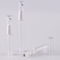 Flacon Pompe Airless LZ Pack Luxe 5ml 10ml 15ml pour Sérum Contour des Yeux, Emballage Unique en Tube pour Crème Contour des Yeux avec Rouleau Massant