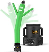 LookOurWay Danseurs gonflables géants, tube gonflable agité, homme dansant de 7 pieds de haut, publicité, homme dansant agité, souffleur de danseur aérien, vert
