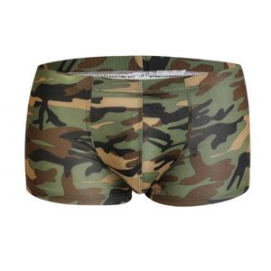 New In-Stock Men's Camouflage Knitted Anti-Bacterial <b>Polyester</b>/Silk Underwear Comfortable Low-Rise <b>Boxer</b> Shorts Breathable Waist - Product Image 3