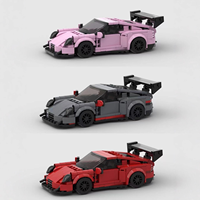 Mini briques MOC en plastique ABS, blocs de construction de voitures de course, jouet éducatif de construction DIY, modèle pour enfants de 5 à 7 ans, 374 pièces, jouets en PP