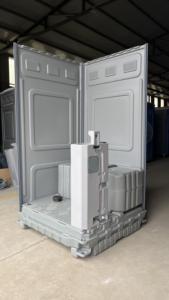 आउटडोर होटलों के लिए स्टेनलेस स्टील और पीवीसी से बने आधुनिक डिजाइन के साथ कस्टम पोर्टेबल शौचालय - Product Image 4