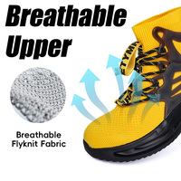 Zapatillas Ligeras con Puntera de Acero, Transpirables, con Plantilla BK Tejida, Suela de EVA Antideslizante, Zapatos de Trabajo Cómodos para Hombre
