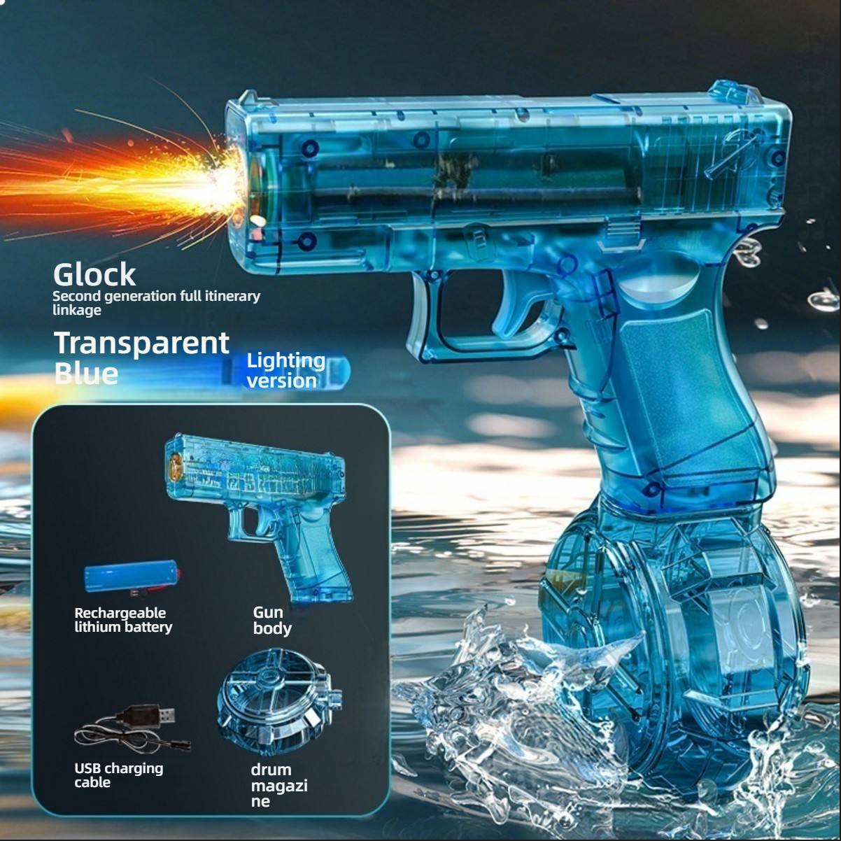 Transparent Blue - Flamethrower Edition
