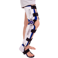Attelle orthopédique RUNYI pour la jambe avec support articulé et angle réglable, genouillère en mousse néoprène à coque rigide pour une protection professionnelle