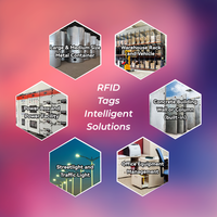 UHF RFID Sobre Metal Etiqueta ABS IP67 10m Alcance ISO18000 6C EPC Gen2 para Paleta Estante Gestión Activos Vehículo Contenedor