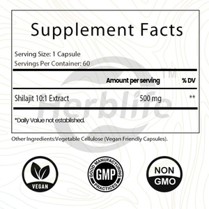 Cápsulas de Shilajit del Himalaya, Superventas OEM - Suplemento Natural de Shilajit para la Fuerza Ósea, Apoyo Hormonal, Aumento de Energía, Vegano - Product Image 5
