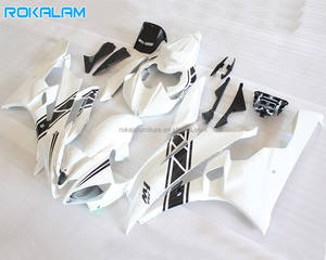 Kit de Carrocería Blanco y Negro para Yamaha YZFR6 2006 <span class=keywords><strong>2007</strong></span> YZF-<span class=keywords><strong>R6</strong></span> 06 07 YZF600 <span class=keywords><strong>R6</strong></span>, <span class=keywords><strong>Carenado</strong></span> Deportivo para Motocicleta - Product Image 1