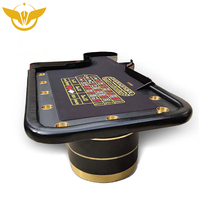 Table de roulette noire YH Disposition de jeu personnalisée Ajoutez votre logo Table de casino pour le jeu de roulette de casino