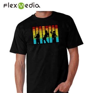 <span class=keywords><strong>Maglietta</strong></span> personalizzata abbigliamento musicale polo EL wire cloth led shirt sound t-shirt con t-shirt led <span class=keywords><strong>di</strong></span> qualità stabile dal GuangDong - Product Image 2