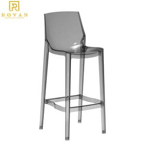 เก้าอี้สตูลบาร์สูงพลาสติกอะคริลิคพร้อมหลัง,เก้าอี้เรซิ่นใสดีไซน์ใหม่ทันสมัย - Product Image 4