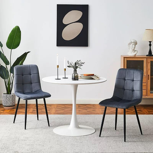 Chaises de salle à manger en velours à pieds métalliques, style nordique moderne, pour hôtels et restaurants, vente en gros à prix abordable - Product Image 5