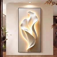 Art mural encadré minimaliste moderne, effet 3D, texture abstraite de vague, décoration intérieure pour salon