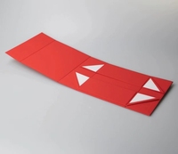Boîte pliable de rangement en papier, boîte rouge portable de détail pour vêtements, camping, boîte d'emballage, au détail,