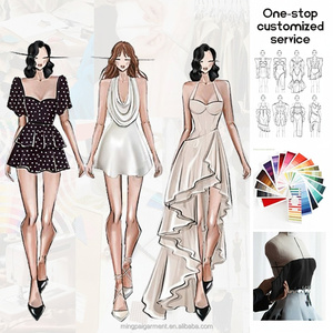 Abito da sera personalizzato in stile retrò con ricami jacquard fatti a mano e perline, ideale per feste estive e riunioni. - Product Image 5