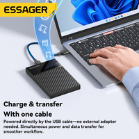 ESSAGER ES-YP02 USB 3.0 a Micro B 5Gbps Alta Velocità, Enclosure Esterno per SSD/HDD SATA da 2,5 Pollici per Laptop