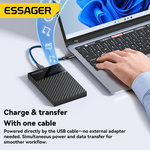 Essager ES-YP02 <span class=keywords><strong>USB</strong></span> <span class=keywords><strong>3.0</strong></span> Để <span class=keywords><strong>Micro</strong></span> B 5Gbps Tốc Độ Cao 2.5 Inch <span class=keywords><strong>SATA</strong></span> SSD HDD Bên Ngoài Ổ Cứng Bao Vây Cho Máy Tính Xách Tay - Product Image 6