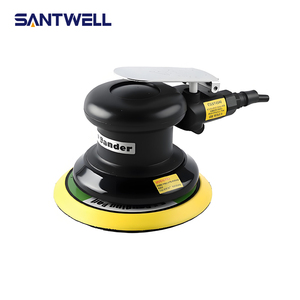 Ponceuse-<span class=keywords><strong>polisseuse</strong></span> pneumatique à engrenages Santwell, disque de 6 pouces, 12 000-15 000 tr/min, vitesse fixe, poignée ergonomique, aspiration non intégrée, évacuation arrière - Product Image 2