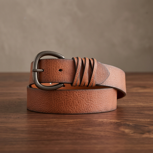 Brown Color Party Belts Custom Branded Genuine Cow Hide Steel Buckle Eco-Friendly Waterproof Square Heavy Duty Pin Best Prices - Product Image 1