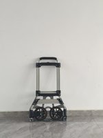 Carretilla de Mano Plegable Portátil al por Mayor, Carro de Equipaje Plegable con Capacidad de Carga de 100 kg y Mango Ajustable