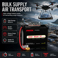 Аккумуляторный блок VIWIPOW 66.6V 18S 22000mAh 7C полутвердотельный для логистических дронов, перезаряжаемый, по заводской цене