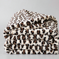Nouvelle Arrivée Vente Promotionnelle Hiver Tissu Polaire Sherpa en Polyester à Imprimé Géométrique Abstrait Épais et Chaud pour Filles (Veste et Écharpe)