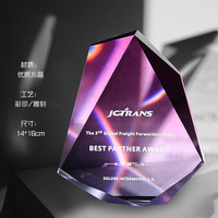 Trophée en cristal personnalisé 2026 – Nouvelle couleur dégradée – Récompense moderne pour entreprise de technologie – Médaille d'honneur agréée