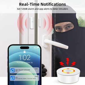 Système d'<span class=keywords><strong>Alarme</strong></span> Wi-Fi Intelligent <span class=keywords><strong>pour</strong></span> Maison et <span class=keywords><strong>Appartement</strong></span> – <span class=keywords><strong>Alarme</strong></span> <span class=keywords><strong>Sans</strong></span> <span class=keywords><strong>Fil</strong></span> Portable DIY avec Contrôle par Application - Product Image 2