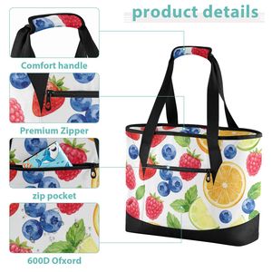 Sac isotherme personnalisé à imprimé fruits, grande capacité, pour femmes et filles, vente en gros - Product Image 5