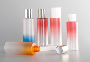 Botella de Tónico PET Mate Esmerilado Rosa de 30ml 50ml 60ml 80ml 100ml 120ml 150ml con Tapas de Rosca Doradas, Envase para Cosméticos - Product Image 5