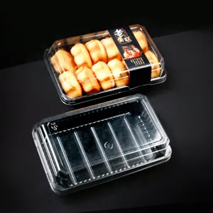 Einweg papier Sushi Roll Burrito Takeaway Verpackung Kunststoff behälter Box für Sushi-Kuchen