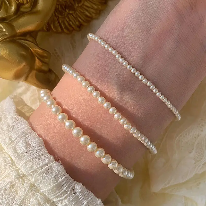 wholesale 925 silver pearl bracelet women 925 sterling silver gold plated luxury pearl bracelet jewelry women