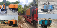 Compresseurs d'air à vis diesel 300CFM Machine à compresseur d'air rotatif mobile à un étage pour remorque à vendre