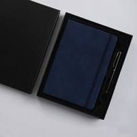 Carnet de notes professionnel en cuir PU A5, personnalisable avec logo imprimé, avec emplacement pour stylo, fermeture élastique, cadeau d'entreprise