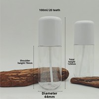 En stock, flacon pulvérisateur à fine brume de 100 ml, flacon en plastique à paroi épaisse portable pour emballage cosmétique