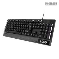 Keyboard Gaming Berkualitas Tinggi Optik Desktop 104 Tombol Multi Tombol Kabel USB untuk PC Gamer