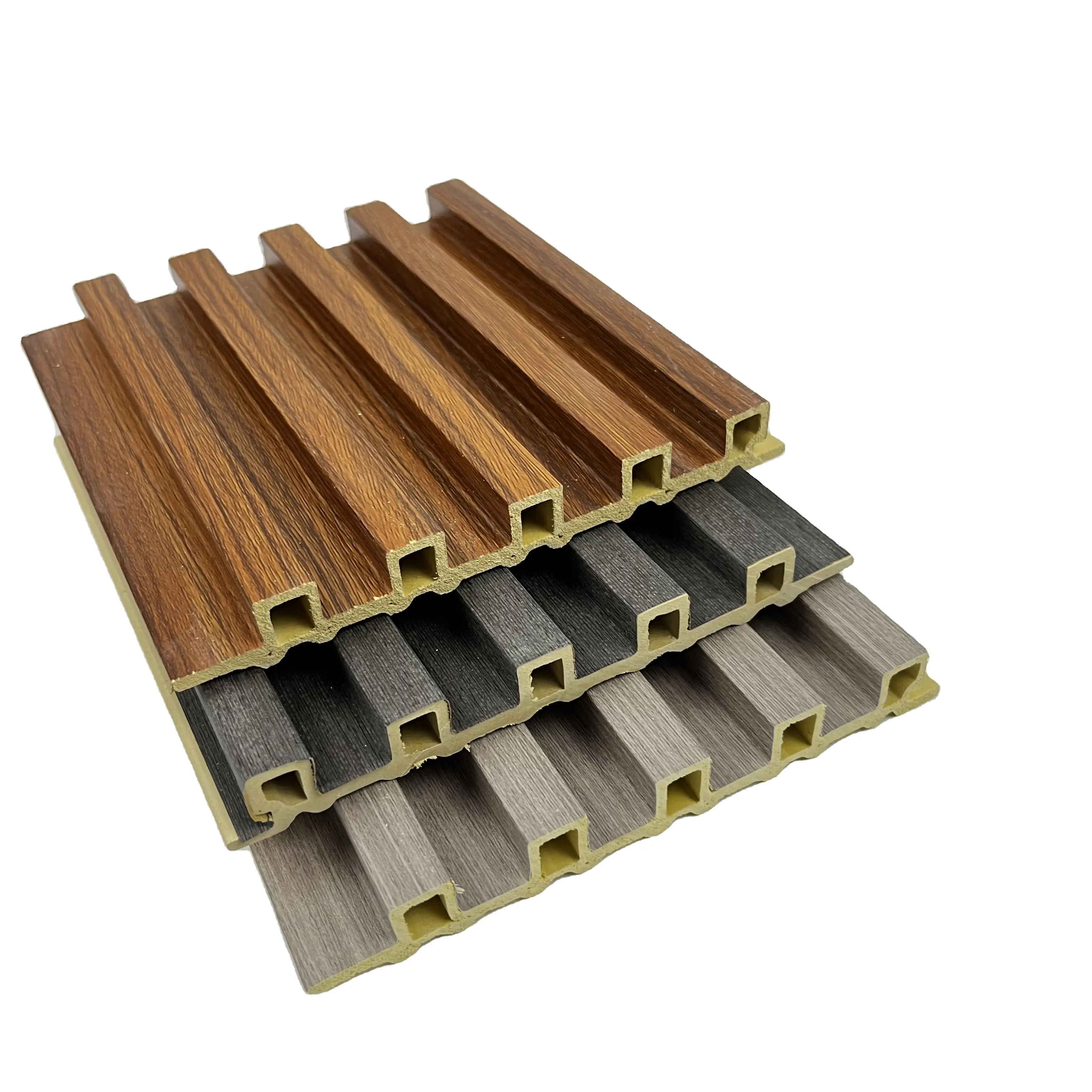 לוחות קיר מחורצים מעץ PVC/WPC בשימוש קישוט