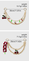 Nouvelle Tendance Classique Alliage de Zinc Frais et Délicat Paillettes Décoratives DIY Extension Feuille de Cerisier Strass Multicolore