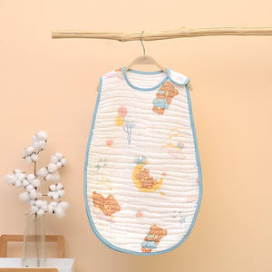 Ingrosso su misura 1 1.5 2.5 Tog cotone biologico prezzo ragionevole senza maniche fasciante per bambini sacco a pelo - Product Image 3