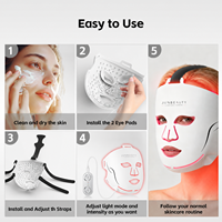 Masque facial LED Photon en silicone avec technologie lumineuse pour les soins de la peau et la routine beauté à domicile