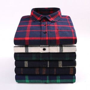 Camisa de Franela a Cuadros para Hombre, Estilo Leñador, Tartán, Camisa Casual de Algodón Cepillado - Product Image 1