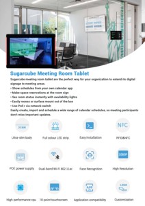 <b>10</b>.1 <b>Inch</b> Wall Mount POE Power Ethernet <b>Tablet</b> IP65 Conference Room Colorful LED Light for Shopping Mall FTT100-P <b>10</b>.1 <b>Inch</b> Wall - Product Image 6