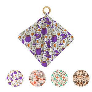 Оптовые детские двухслойные дышащие нагрудники-салфетки из 95% бамбука и 5% спандекса с кружевной застежкой, моющиеся, для мальчиков и девочек - Product Image 4