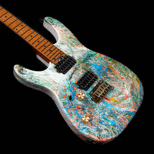 กีตาร์ไฟฟ้า Eart งานศิลปะเคลือบเงาแบบจีน รุ่น CLA-10XL-GD - Product Image 1