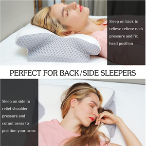 Bantal leher serviks untuk menghilangkan nyeri, Contour ortopedi busa memori ergonomis lembut untuk semua posisi tidur - Product Image 6