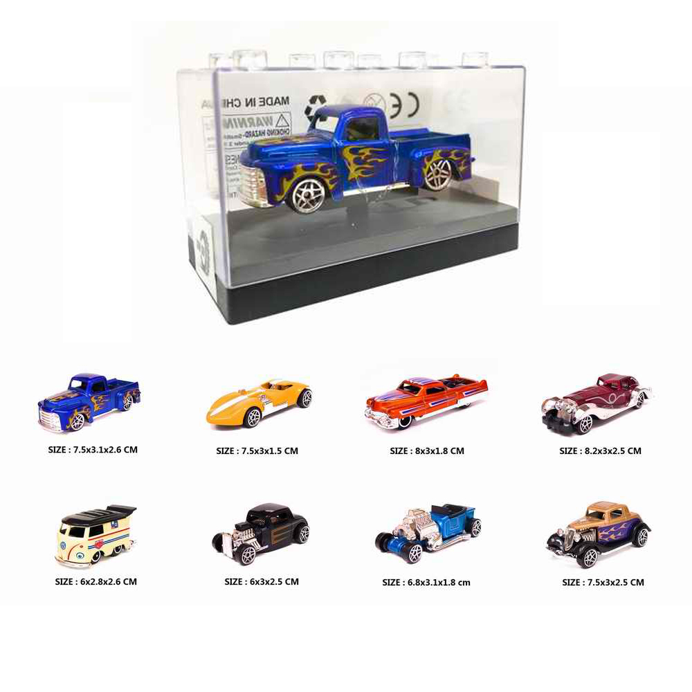 Penjualan terlaris 1: 64 skala gratis roda mini die cast mobil geser mobil antik logam klasik miniatur Diecast mainan