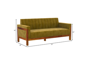 Premium Jodhpuri Woods Letion 3+1+1 Seater <b>Wooden</b> <b>Sofa</b> Set Sturdy Solid Wood <b>Frame</b> Elegant Design Comfortable Seating - Product Image 2